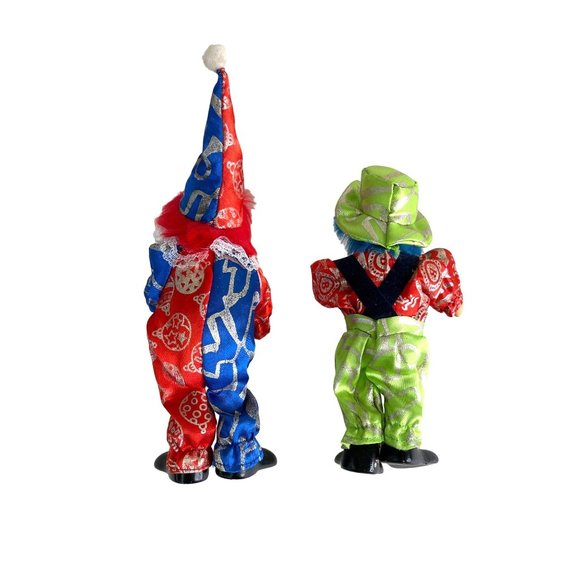 Circus Clown Dolls Vintage K Collection Porcelain and Wire 8.5" - Picture 5 of 5